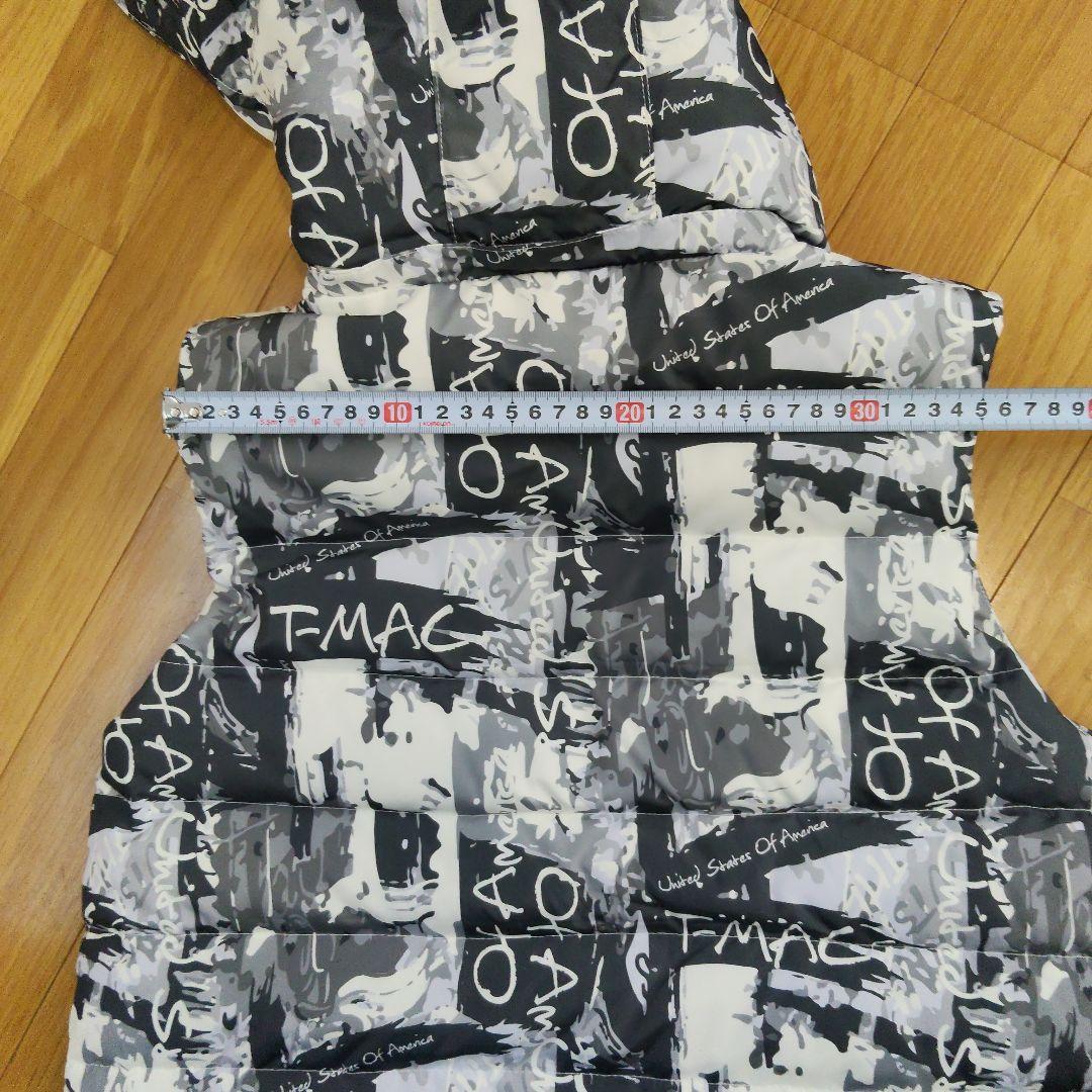 ティーマック　フード付きダウンベスト