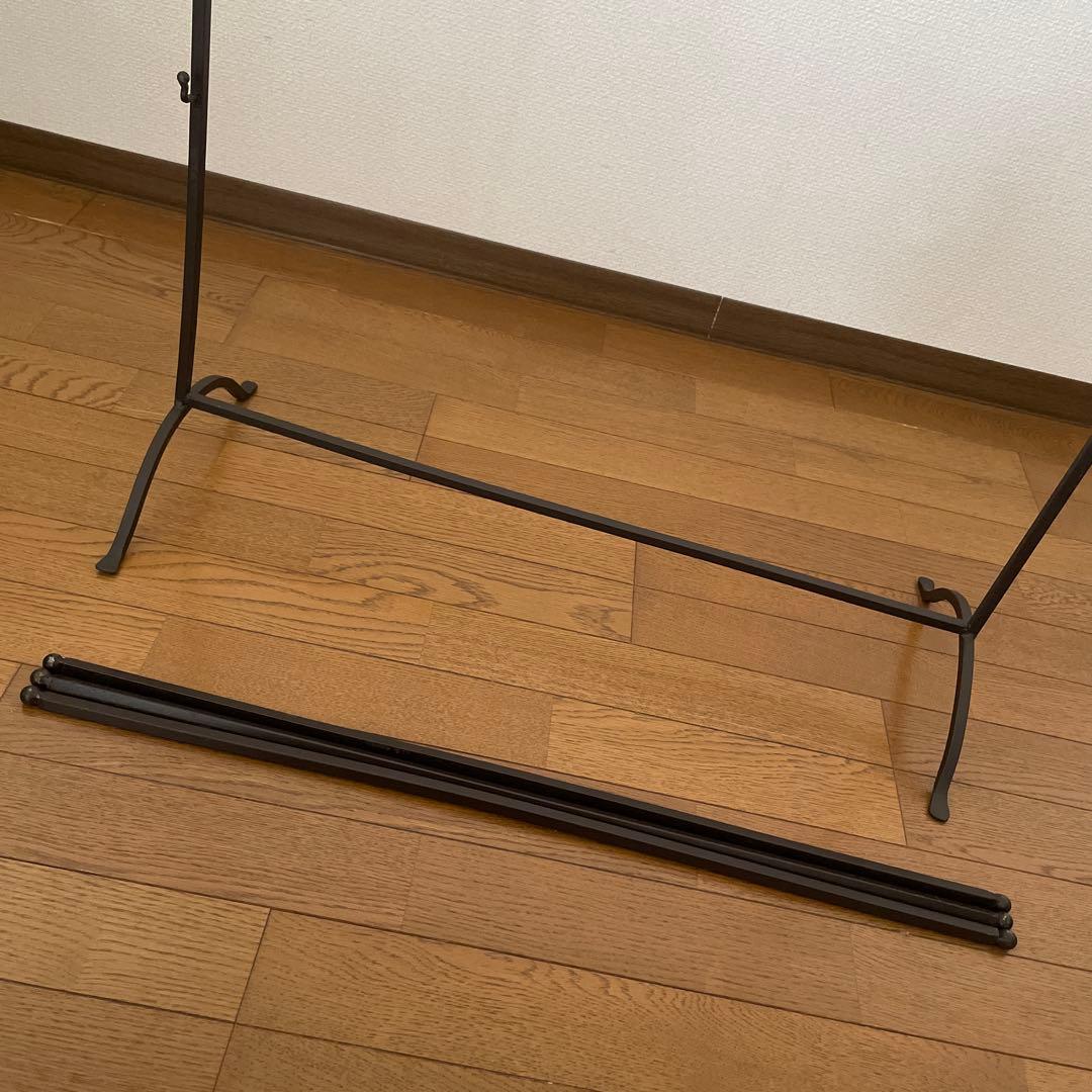 アイアン スチール ハンガーラック 3段