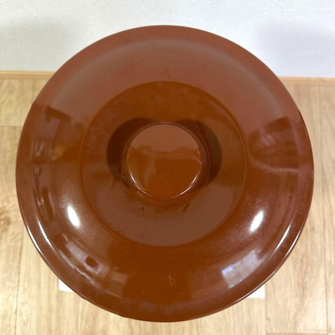 常滑焼/味噌蓋付かめ8号？日本製/梅干/味噌/漬物 漬物容器　大