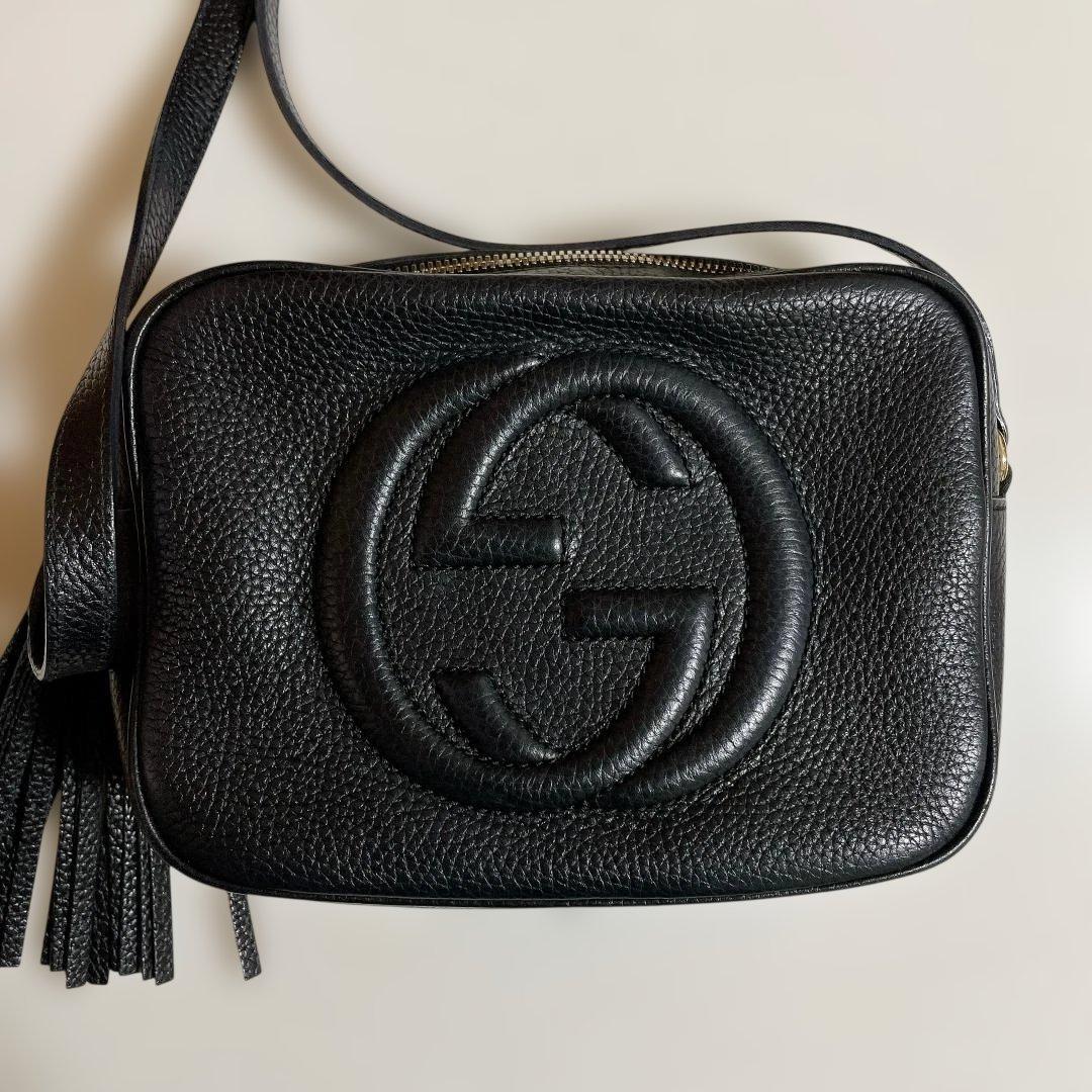 【mia 】GUCCI ソーホーディスコバッグ　ショルダーバッグ　黒