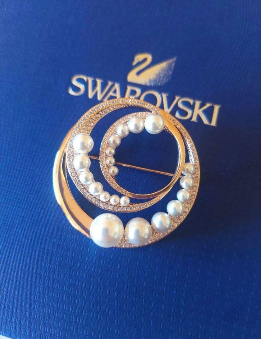 SWAROVSKI Fundamental パール ブローチ スワロフスキー