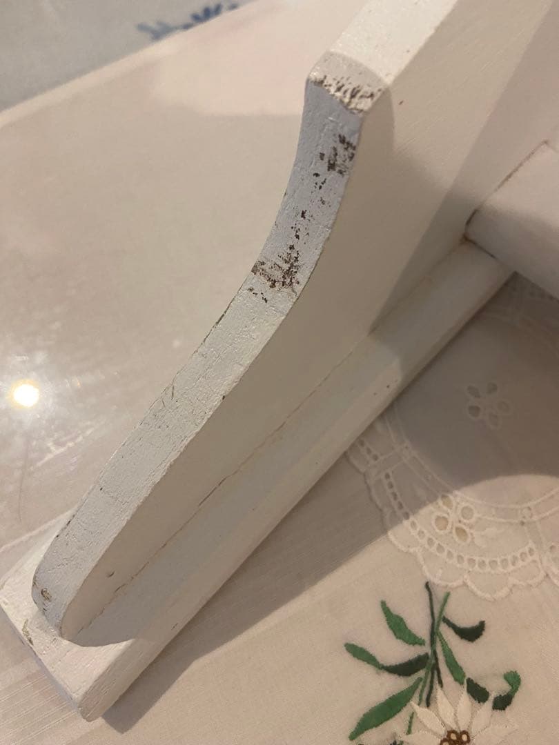 jam❣️フランスアンティーク☆木製フック付きシェルフ