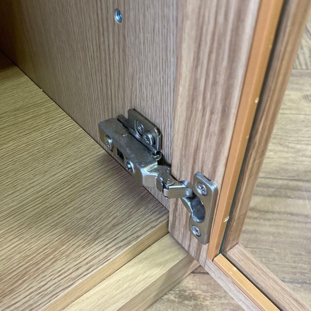 【美品級】無印良品　木製キャビネット　ガラス扉　スリム