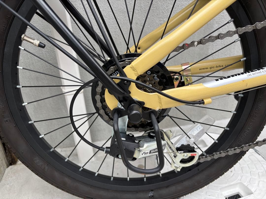 HUMMER 折りたたみ自転車 ベージュ