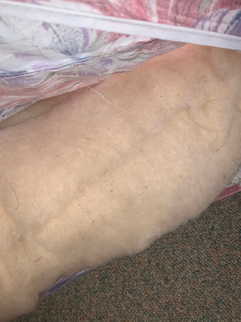 西川マチ付シングルロング敷布団100x200xマチ10cm同柄カバー付綿100%