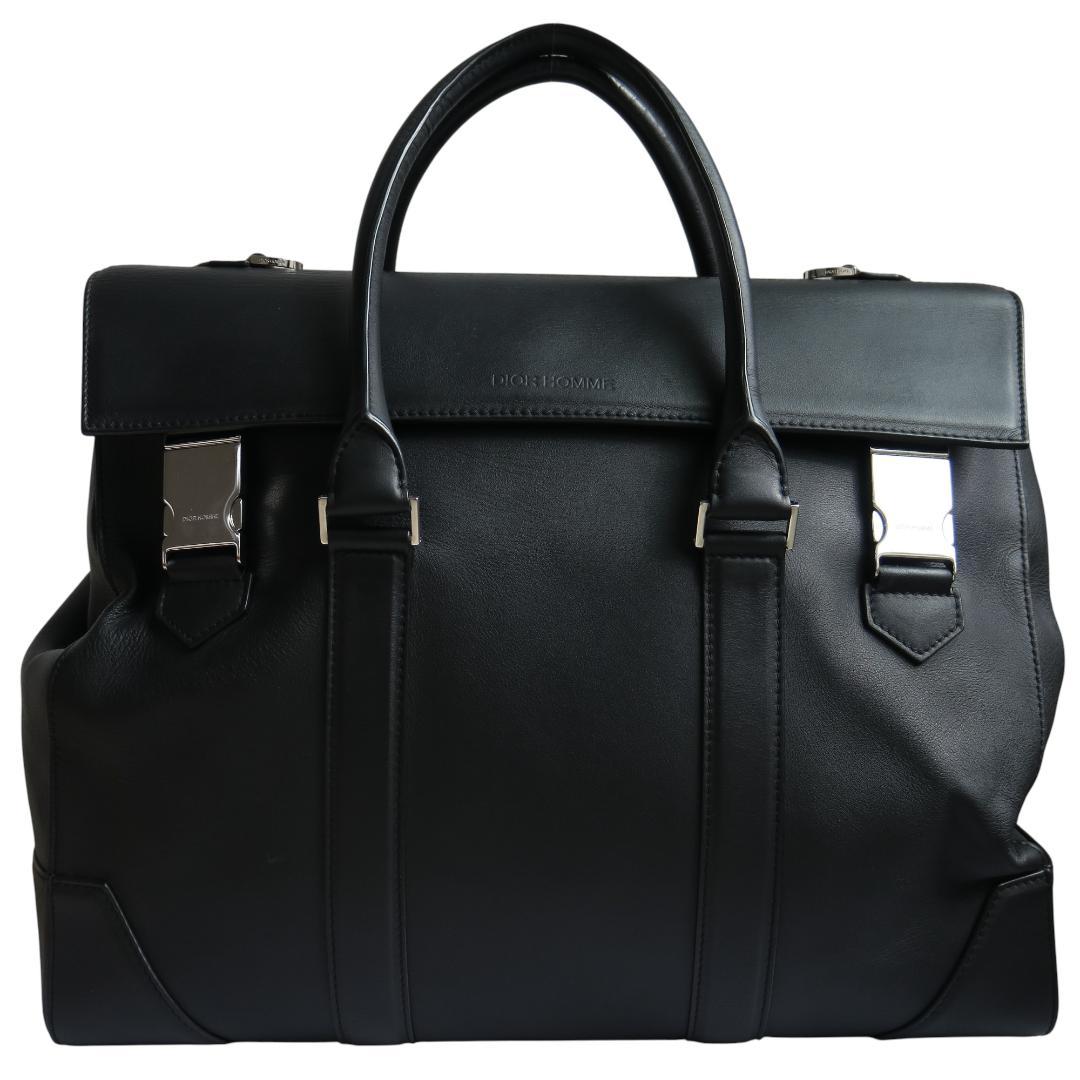 【ディオールオム】ビジネスバッグ ハンドバッグ ブラック 10-BO-0163