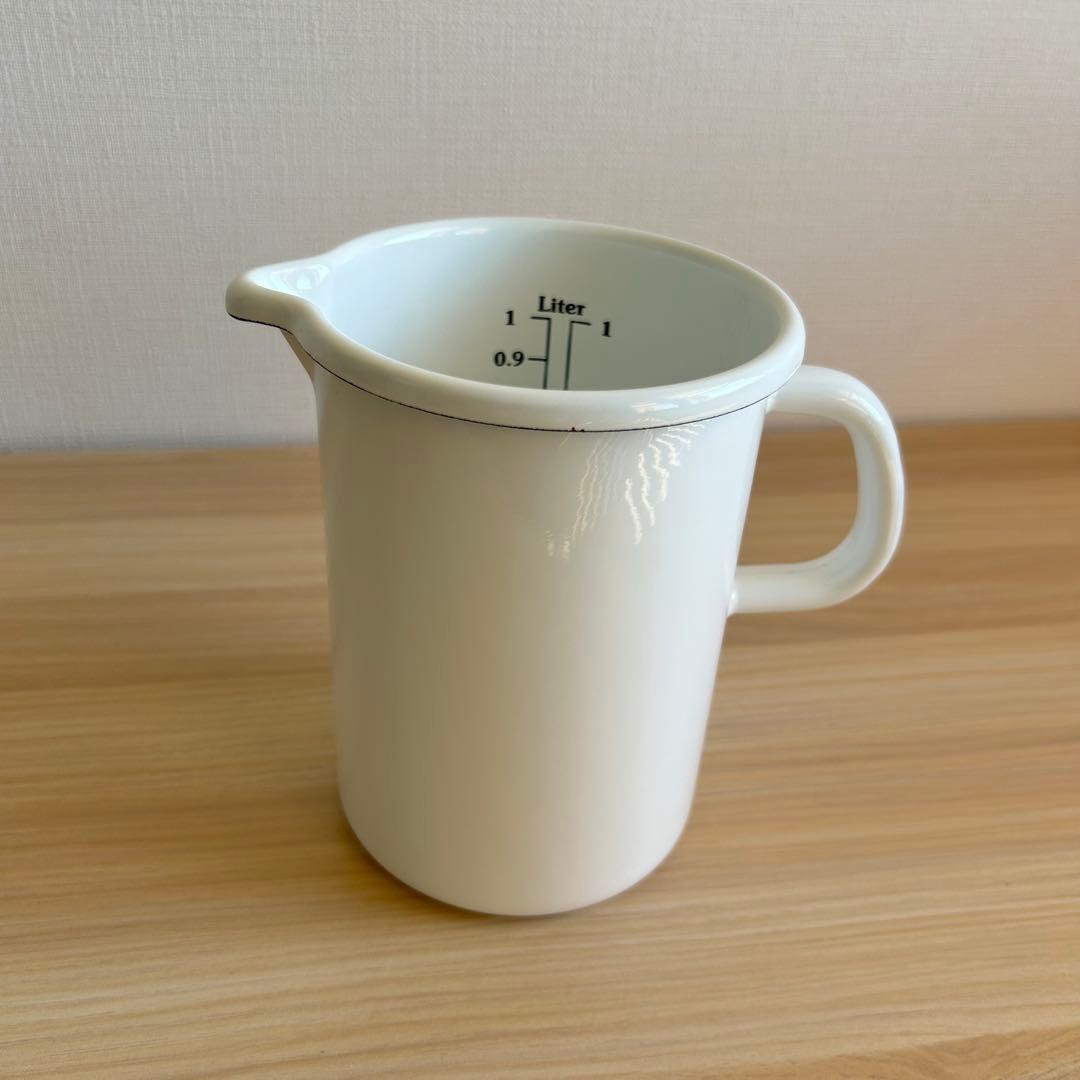 オーストリア製　RIESS リース　計量カップ　ホーロー　1L