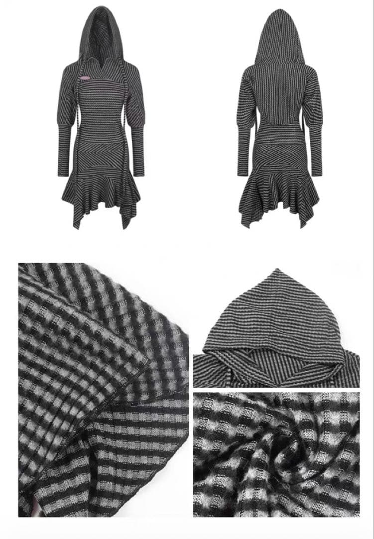 nodress knit hoodie dress ノードレス itimi