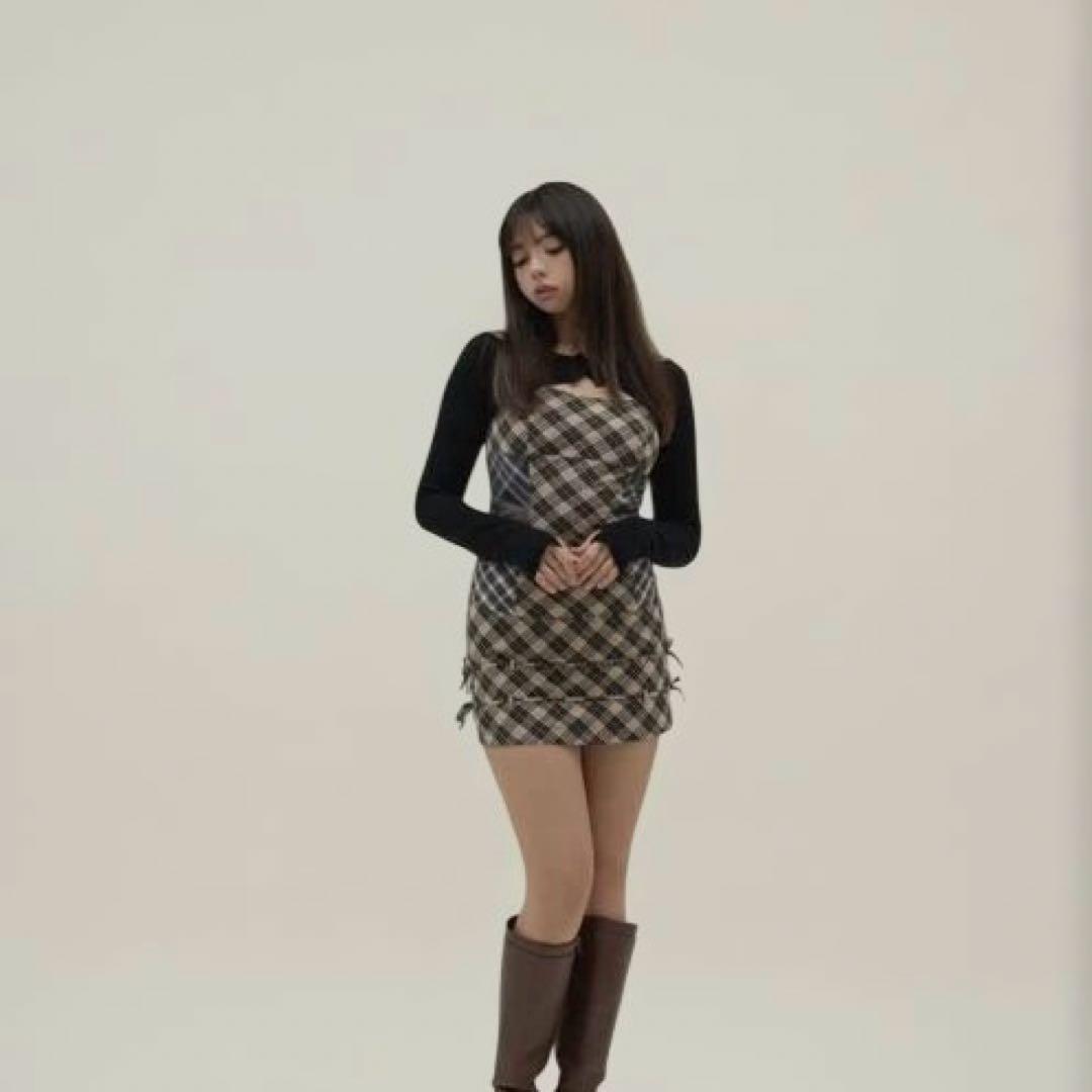 andmary Aine set mini dress ブラウン