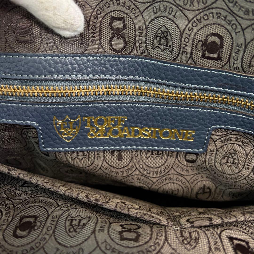 未使用級✨トフアンドロードストーン スモールブリーフ ゴールド金具 ネイビー