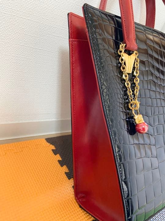 銀座マリー 鞄 ハンドバッグクロコダイル型押し