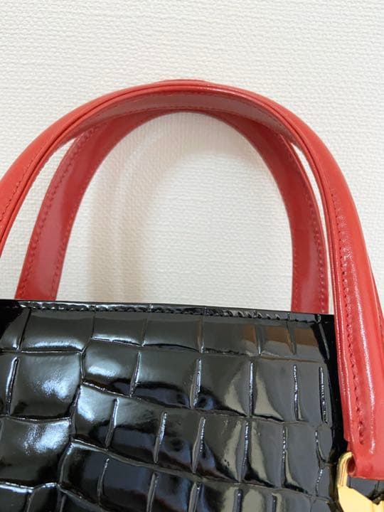 銀座マリー 鞄 ハンドバッグクロコダイル型押し