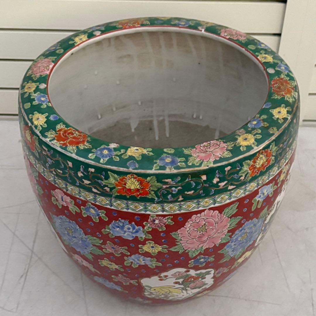 古伊万里◎兎図赤絵火鉢