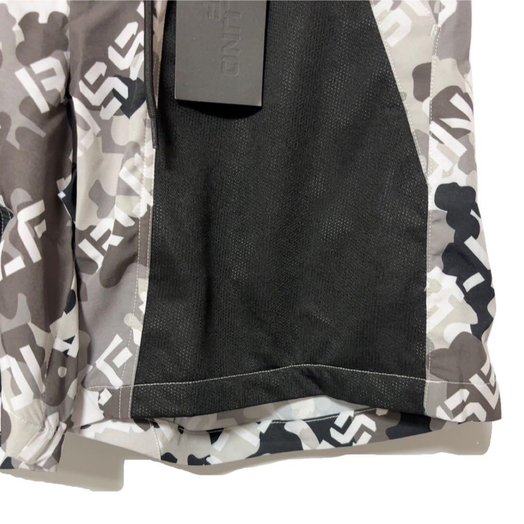 新品 ラッセルノ ゴルフ メッシュ ポケット ショーツ ブラック カモ L 5