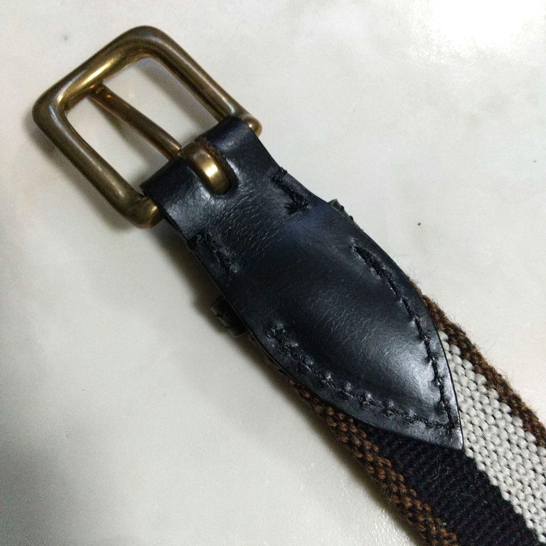 美品 WHITEHOUSE COX ホワイトハウスコックス ベルト トリコロール