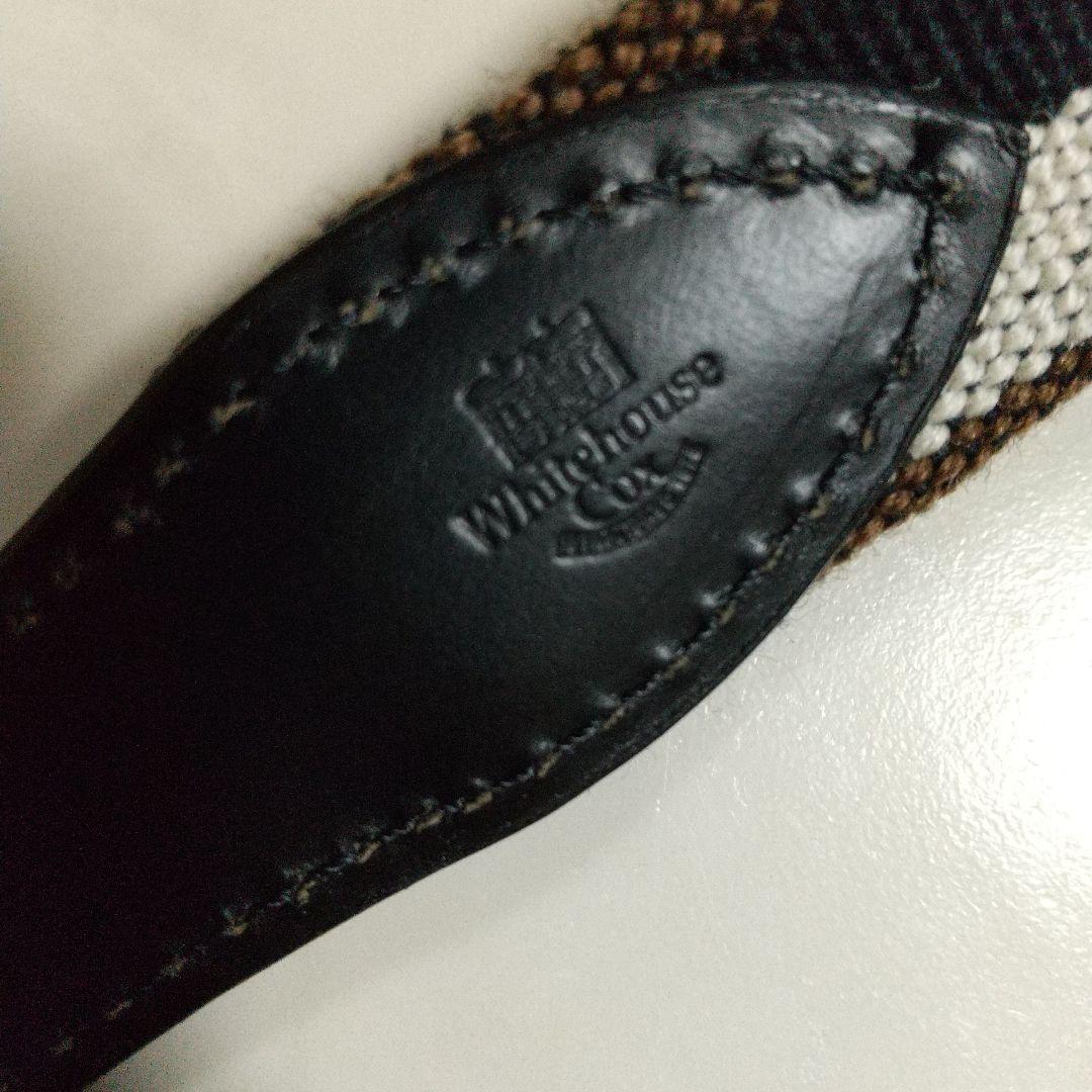 美品 WHITEHOUSE COX ホワイトハウスコックス ベルト トリコロール