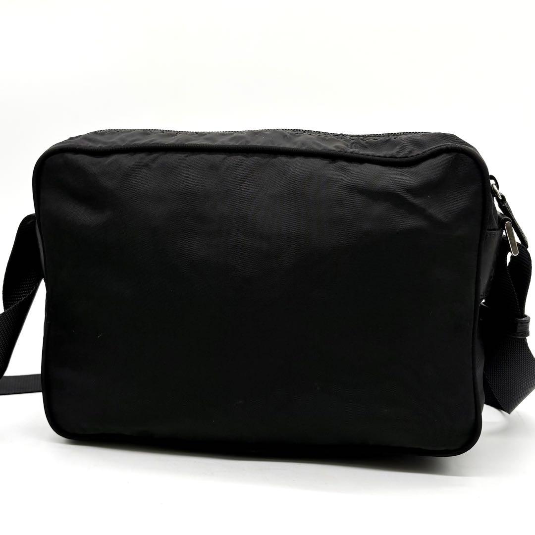 美品✨プラダ ショルダーバッグ ナイロン レザー 三角ロゴ 白タグ ギャランティ