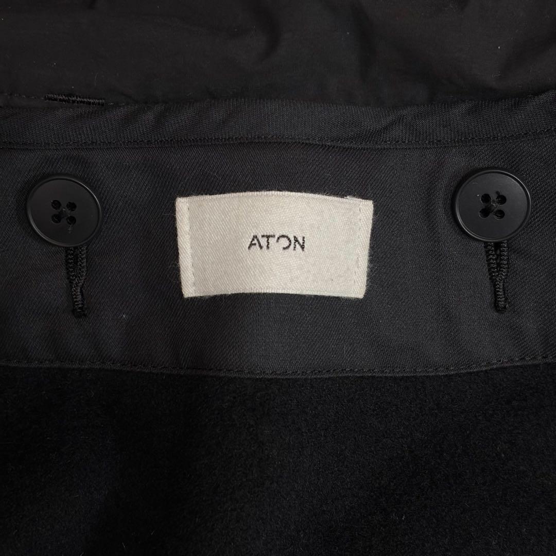 美品✨エイトン　2024　AIR WEATHER　ショートモッズコート　ブラック