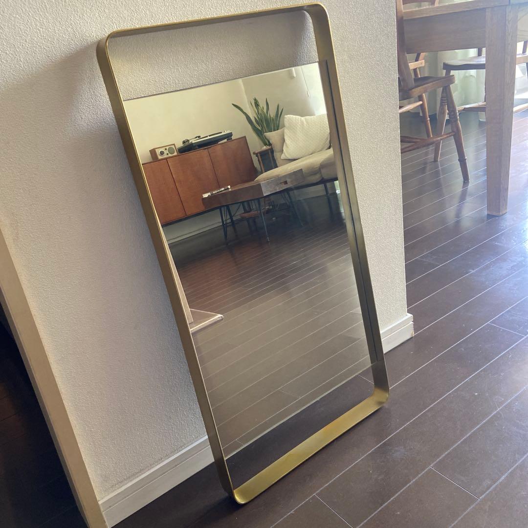 姿見　ミラー　ウォールミラー　鏡　アクシス　ゴールド　アンティーク　壁掛け