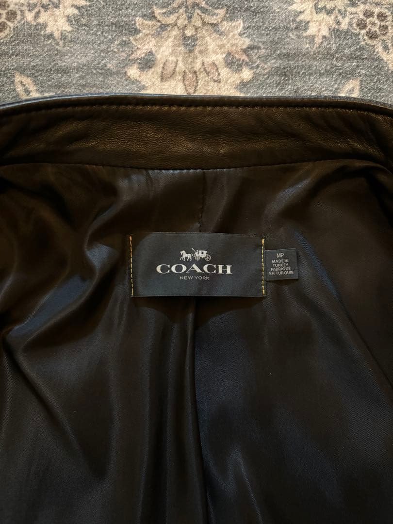 coachコーチ ラムレザージャケッ ト ブラック