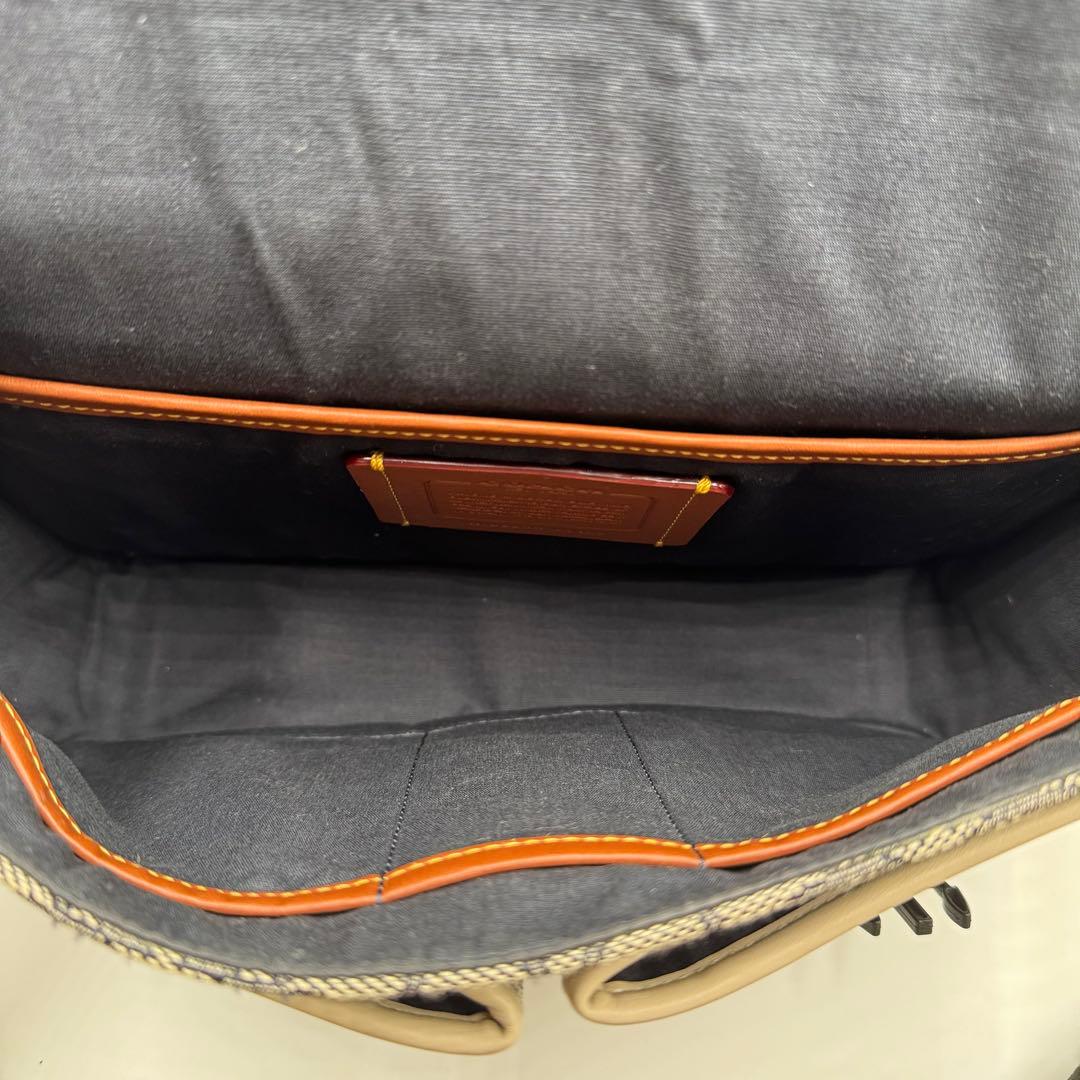 未使用級✨ コーチ リーグ メッセンジャーバッグ シグネチャー ジャガード 白