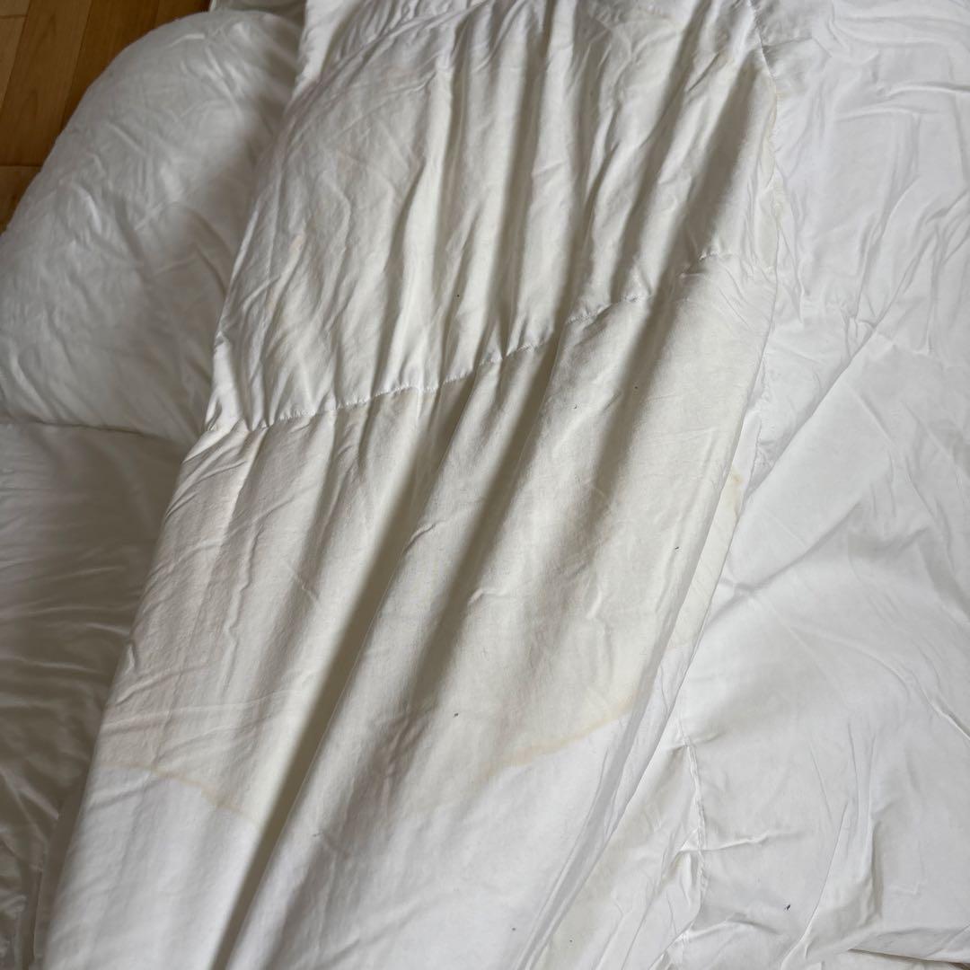 わ*ま様 フランスベッド羽毛布団ダブルサイズ２枚構造掛け布団 ホワイト　シーツカ