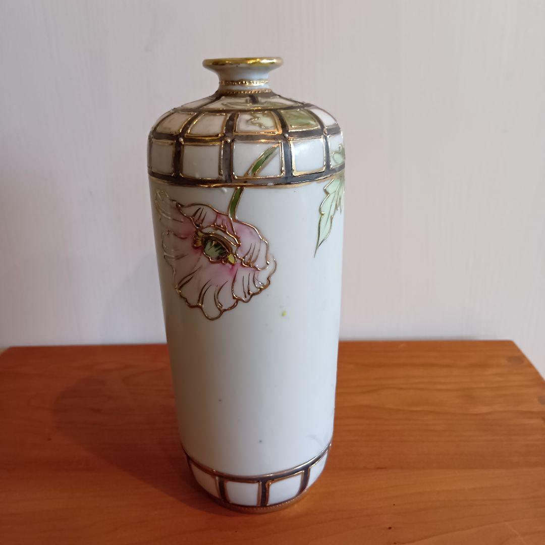 希少　オールドノリタケ M 印　NIPPON表記　ハンドペイント 花瓶