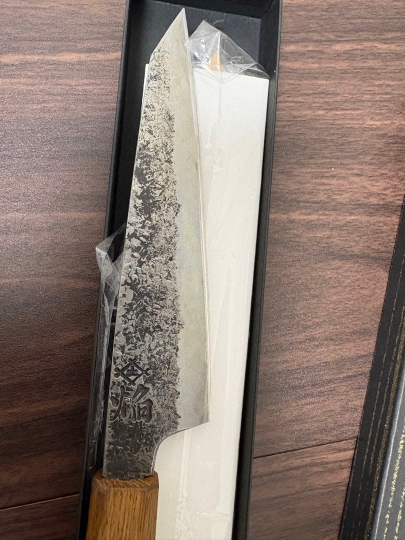 堺孝行 ペティナイフ 15cm 青ニ洞　剣型包丁　切付包丁