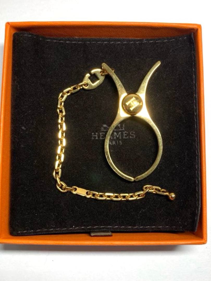 美品　HERMES エルメス　フィルー　ゴールド金具　グローブホルダー　チャーム