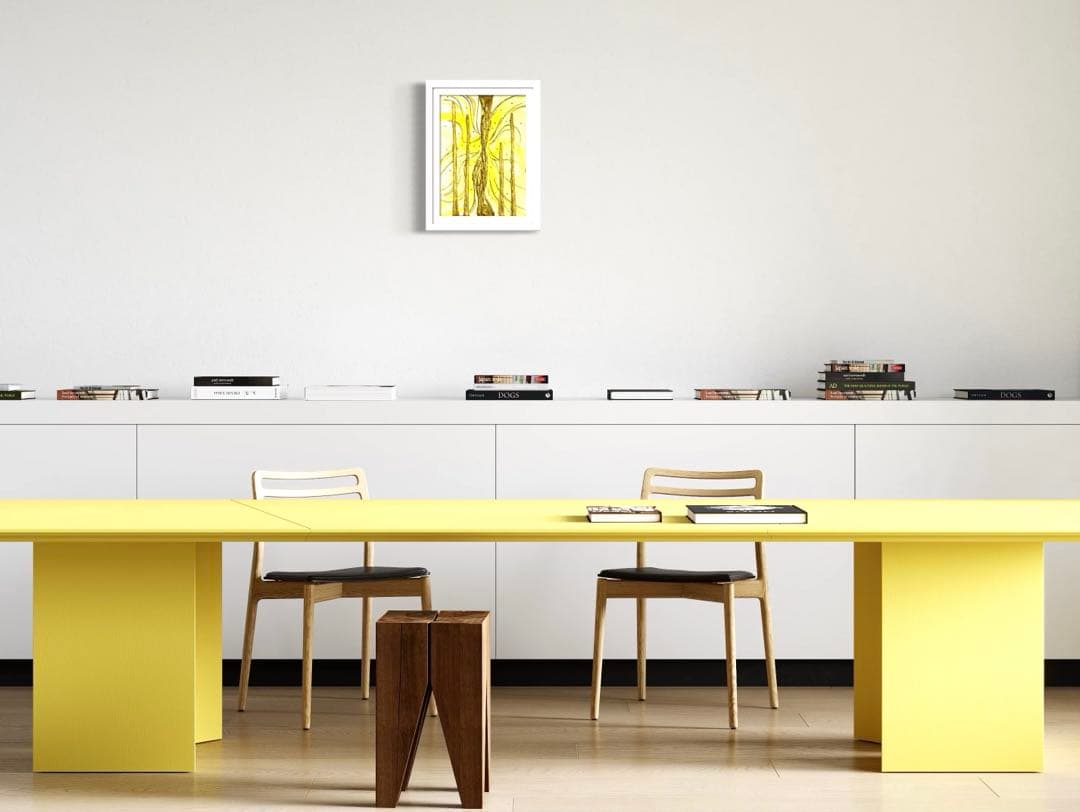 開運絵画　龍柱　白龍様の目　光の柱　天と地のエネルギー　龍神様　白龍　金箔