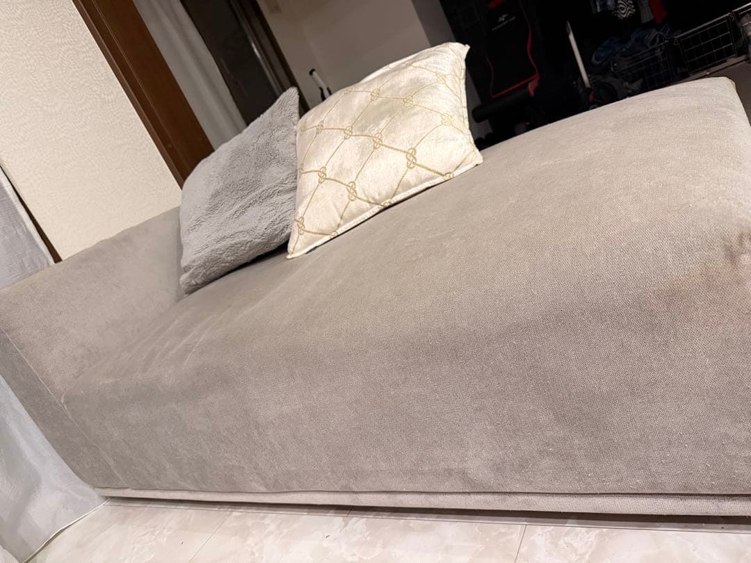 Francfranc メーネカウチ 2 R ライトグレー （W815）