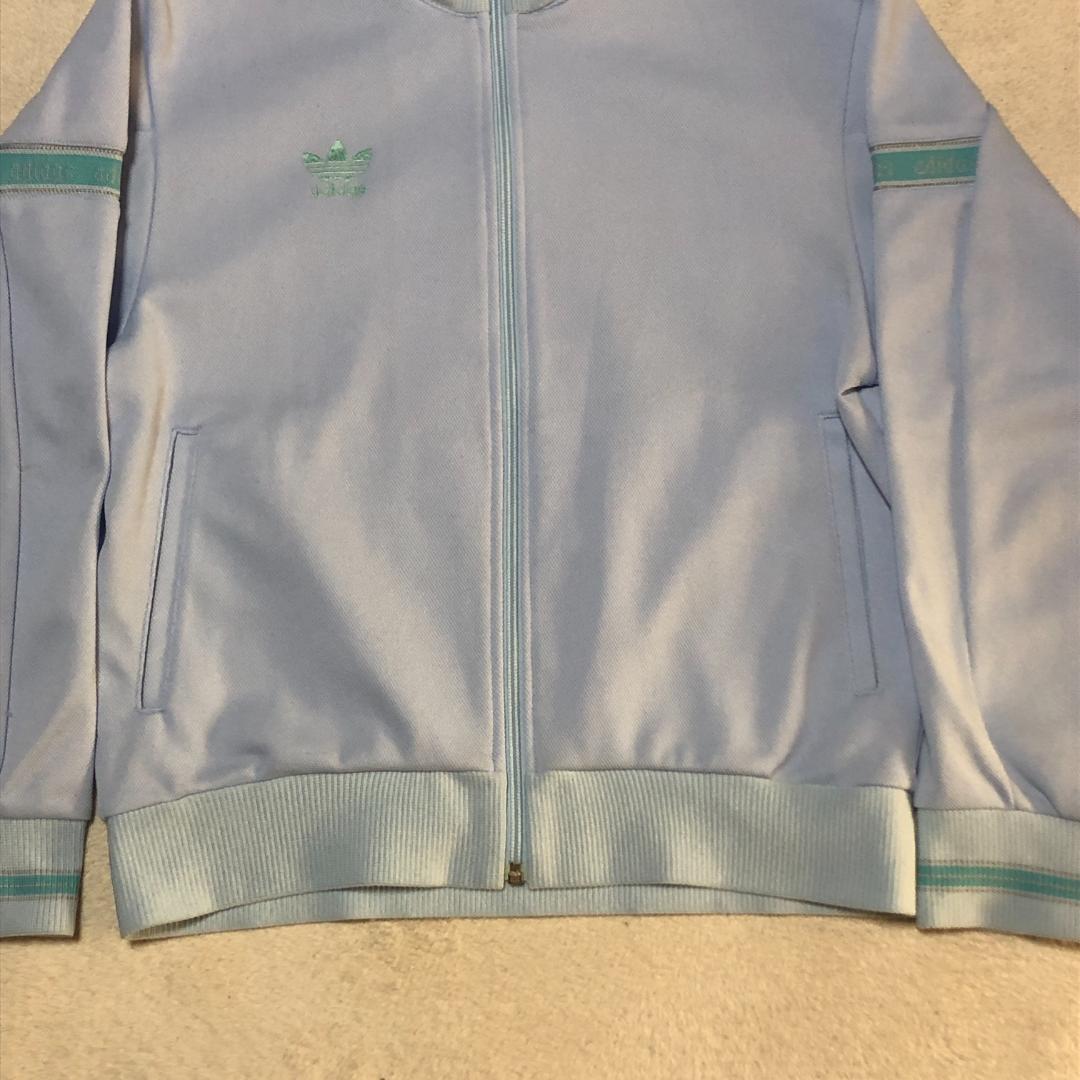 90年代 デサント製 アディダス トラックジャケット トレフォイルロゴ刺繍 S