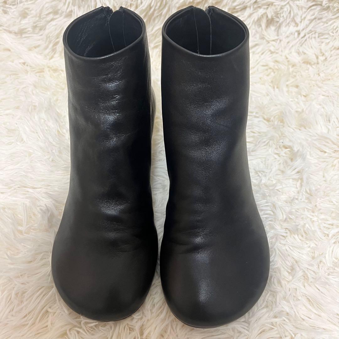 JIL SANDER ジルサンダー　ショートブーツ　レザー　23cm ブラック