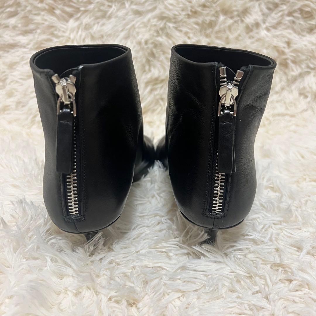 JIL SANDER ジルサンダー　ショートブーツ　レザー　23cm ブラック