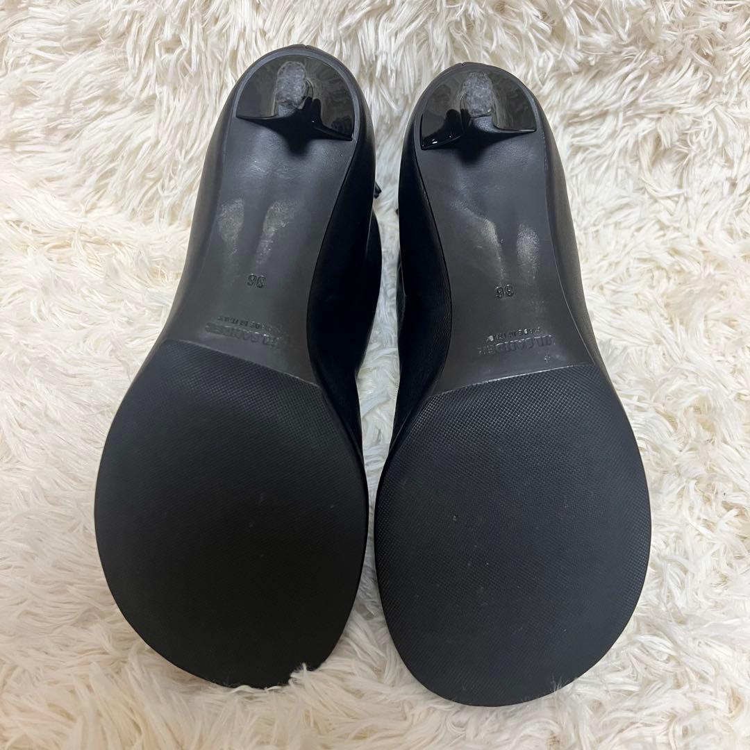 JIL SANDER ジルサンダー　ショートブーツ　レザー　23cm ブラック