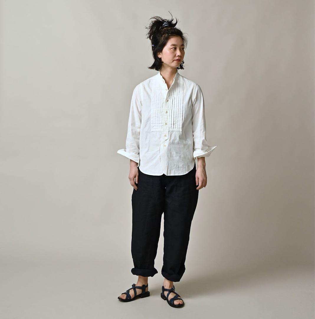 45R 藍職人 インドカディオックスの908ピンタックスタンドシャツ