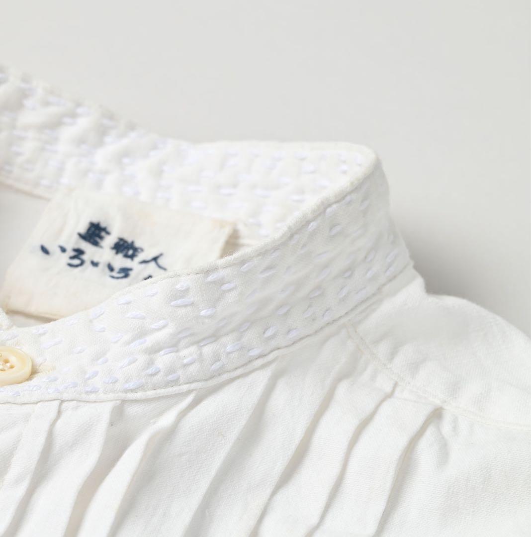 45R 藍職人 インドカディオックスの908ピンタックスタンドシャツ