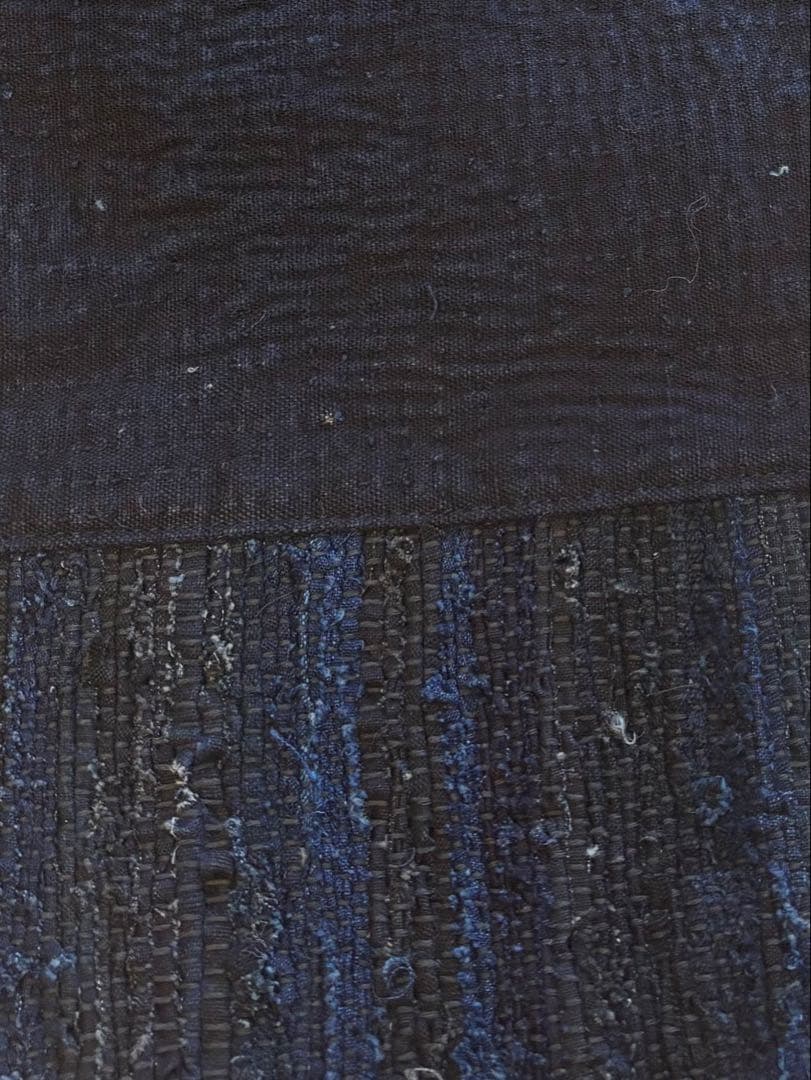 古布　藍染　庄内刺し子と裂織りのショルダーバッグ　絣　リメイク