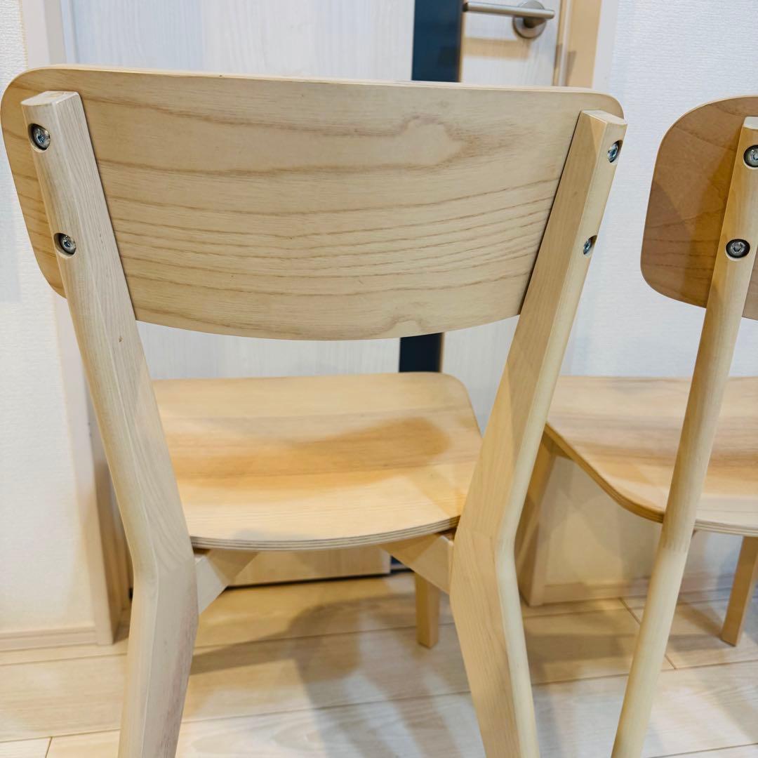 [IKEA]イケア　LISABO リーサボー チェア アッシュ2脚セット ①