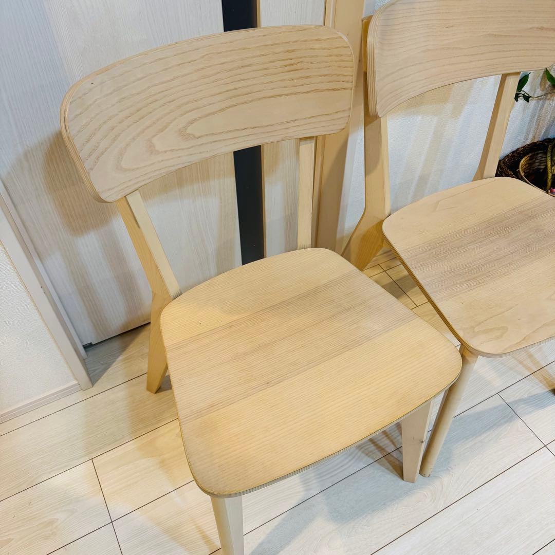 [IKEA]イケア　LISABO リーサボー チェア アッシュ2脚セット ①