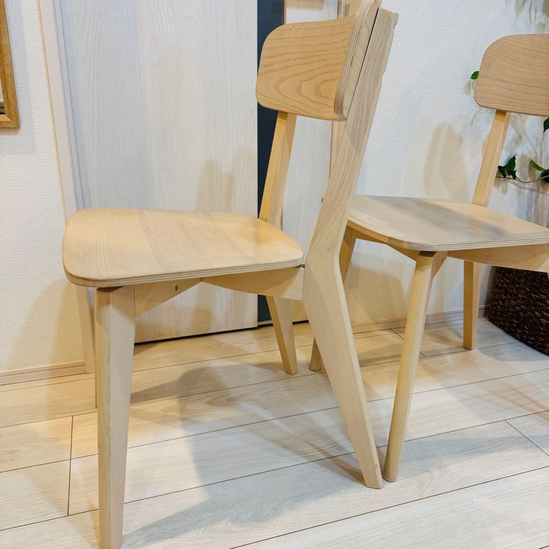 [IKEA]イケア　LISABO リーサボー チェア アッシュ2脚セット ①
