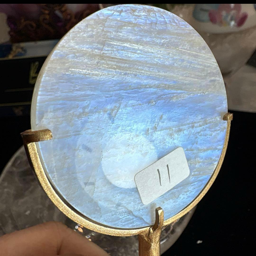 高品質 ホワイトムーンストーン満月♡No.2495