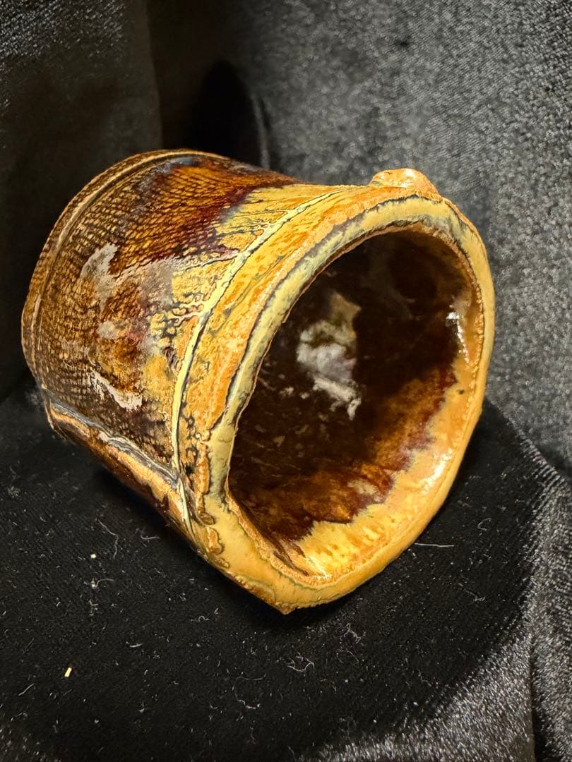 骨董品 陶器アンティーク年代不明直径5cm×高さ5cm整理品現状品のみ