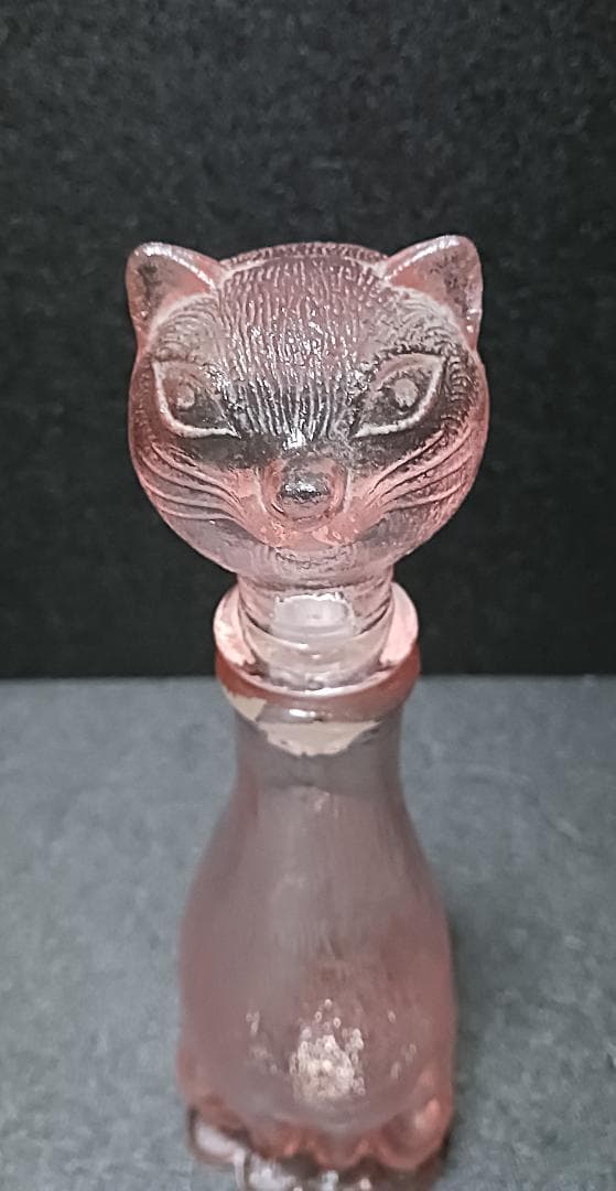 【アンティーク】 イタリア ドマン 猫 ピンク 水差し 置物 【希少】