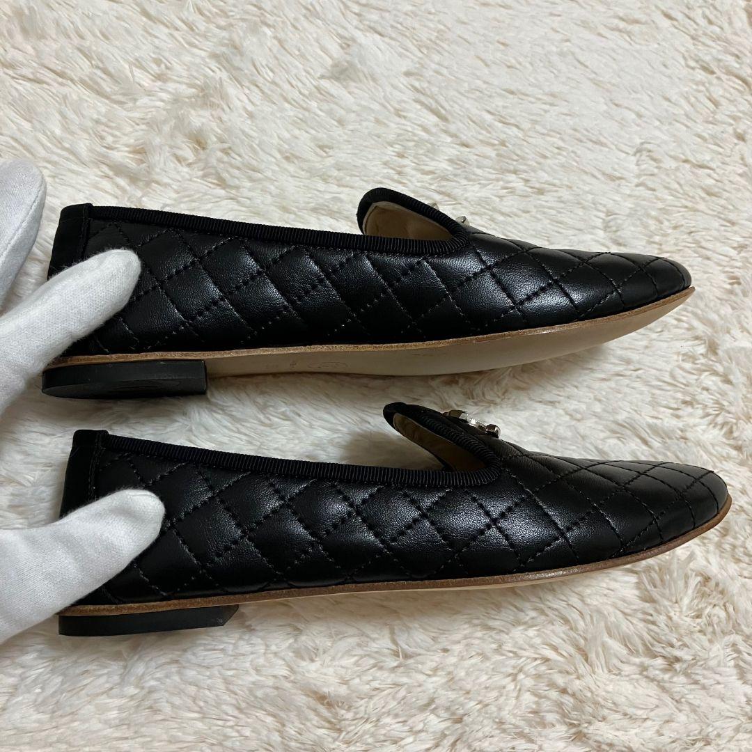 【新品】 シャネル ココマーク キルティングレザー オペラシューズ