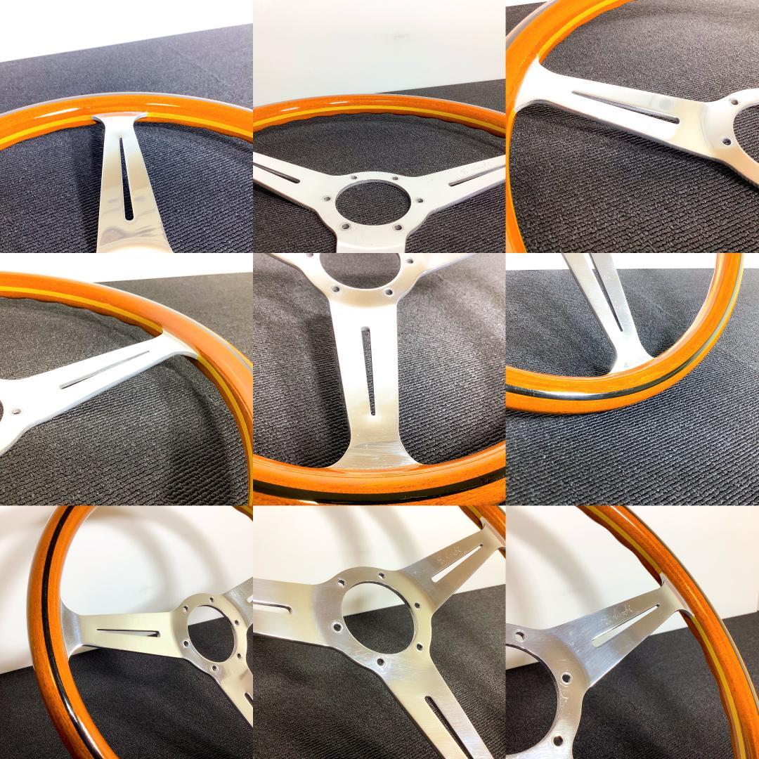 美品 ナルディ クラシック ウッドステアリング ポリッシュスポーク 36.5φ