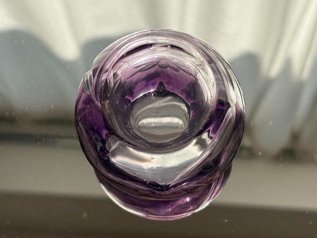 ✨最終出品✨★美品★　モーゼル　アメジストガラス　花瓶　置物　アンティーク