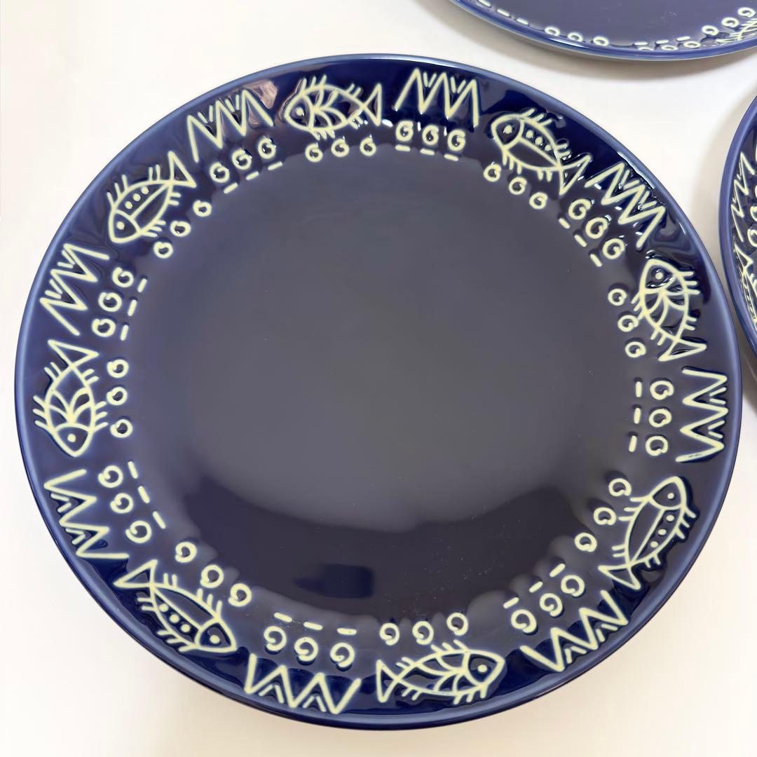 新品未使用✨ミッチャム 藤井風 パスタ皿5枚♡フォーク5本アラビアンブルー魚柄