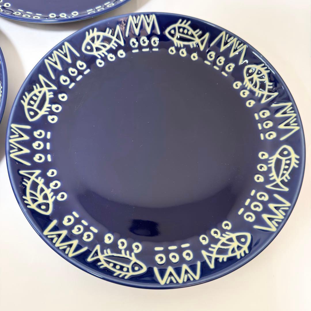 新品未使用✨ミッチャム 藤井風 パスタ皿5枚♡フォーク5本アラビアンブルー魚柄