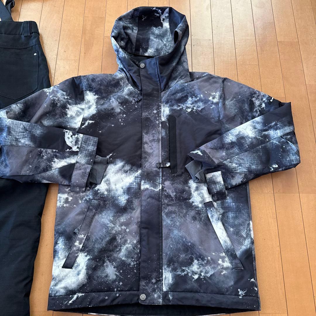 ARBN スノーボードウェアセット 160cm黒と白の雲模様